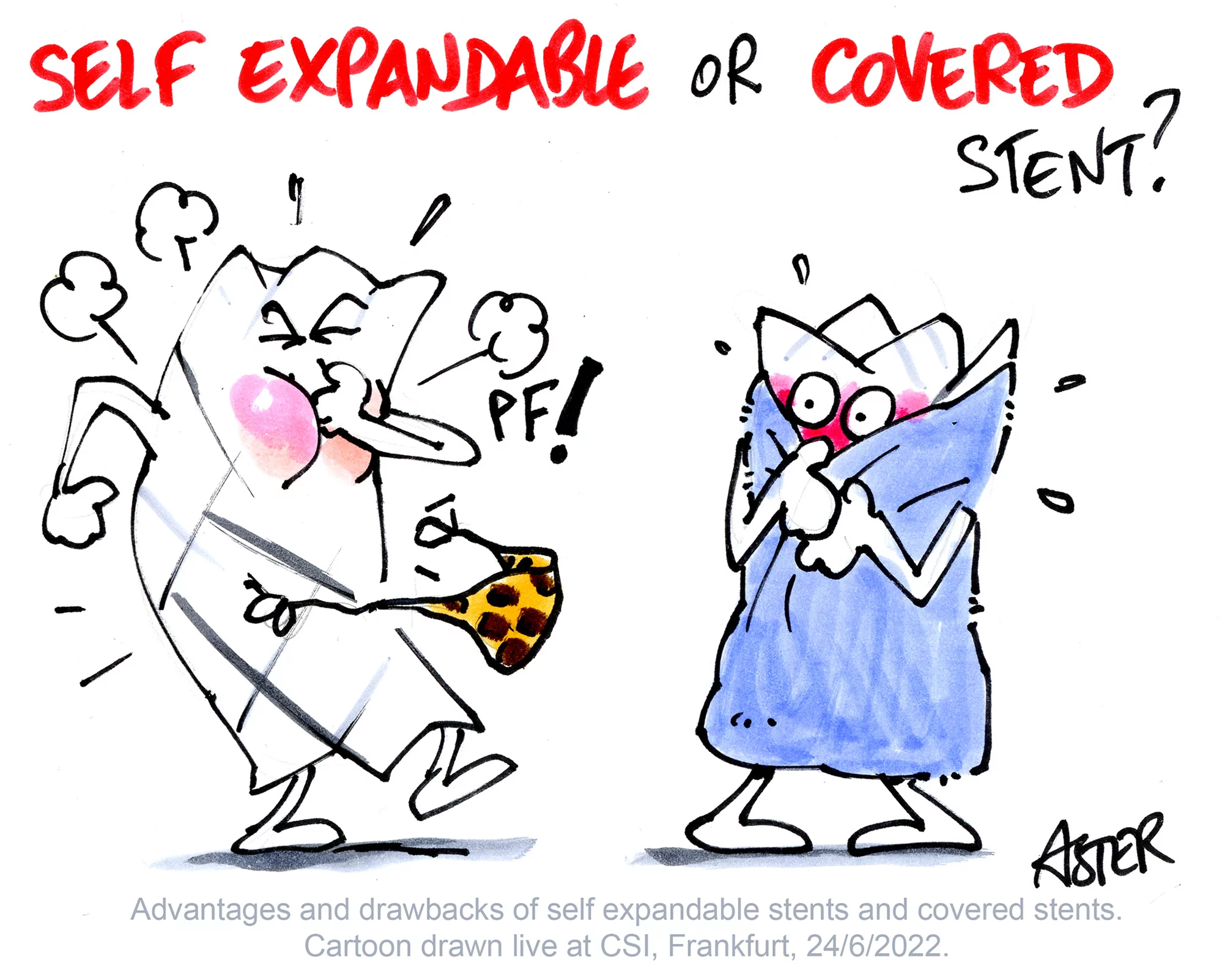 Caricature en direct pendant le congrès CSI de juin 2022